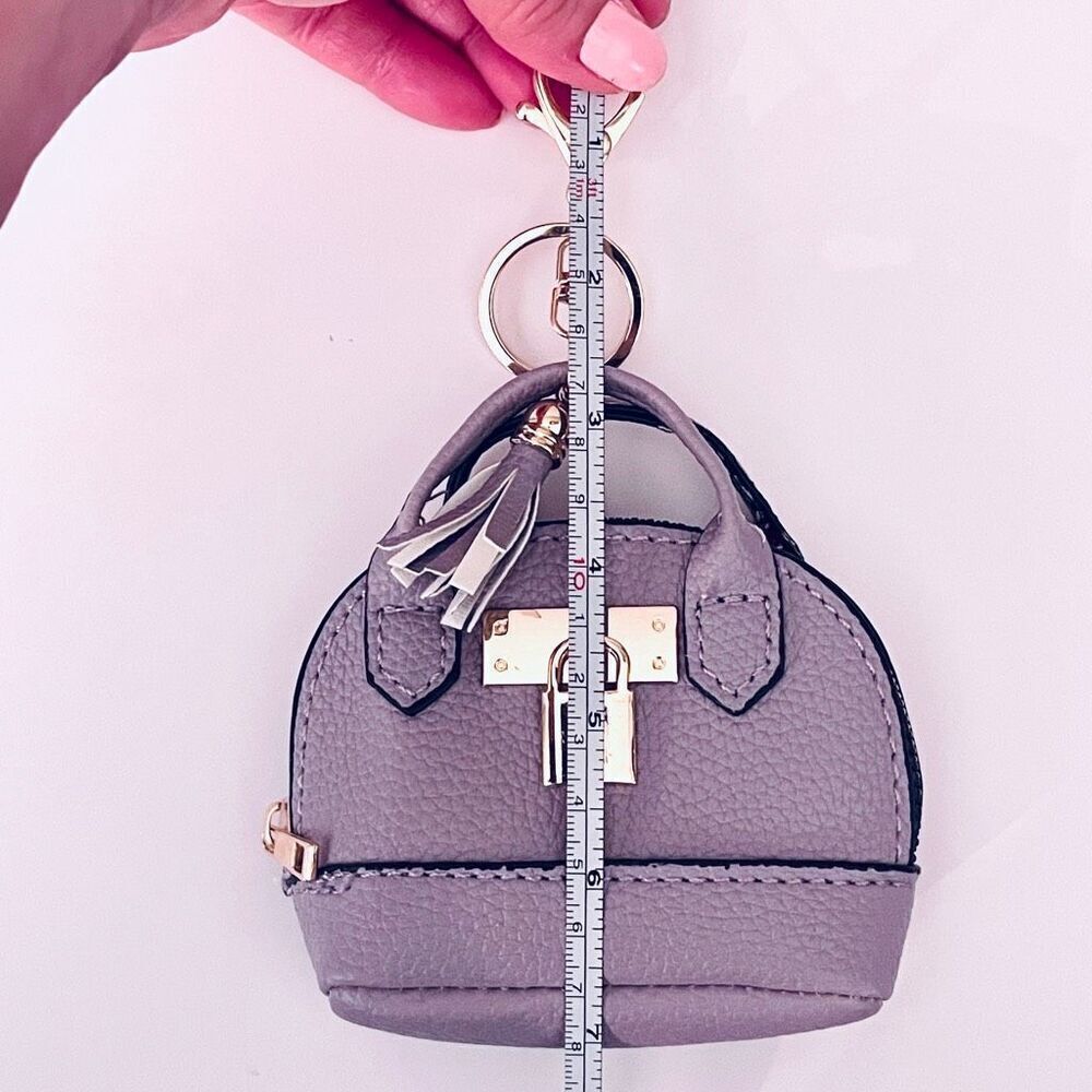 NWT Gorgeous Purple Pu Leather Purse Bag Charm Lobster Keyring Keyring Keyholder - Picture 14 of 16